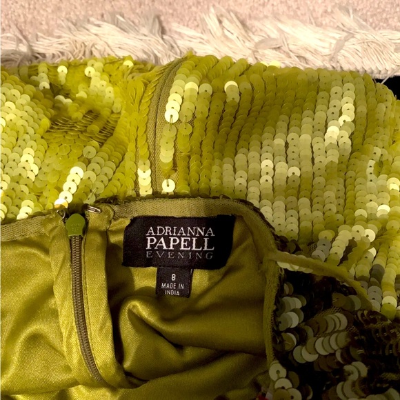 Adrianne Papell Sequined Ombré Green Party Dress (8) - Picture 9 of 10